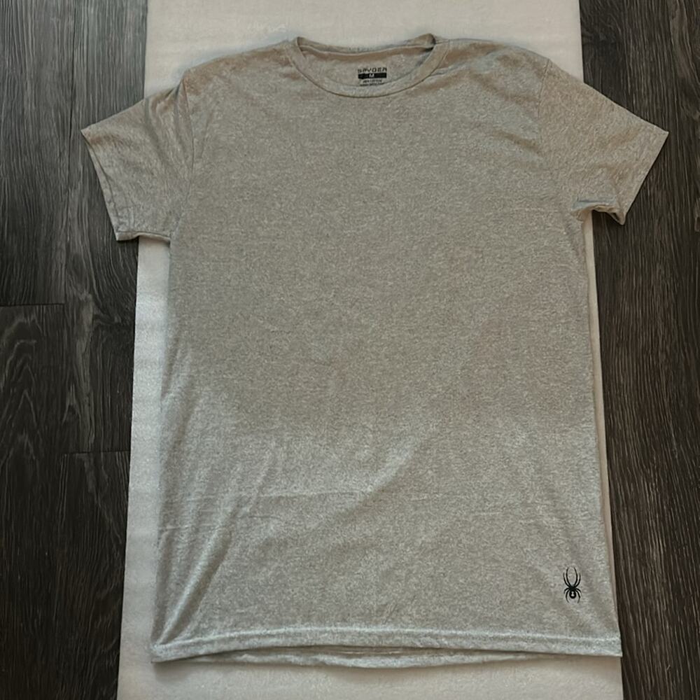 Spyder Gray Logo Crewneck Tee NEW M Casual Activewear Athleisure Streetwear Prep